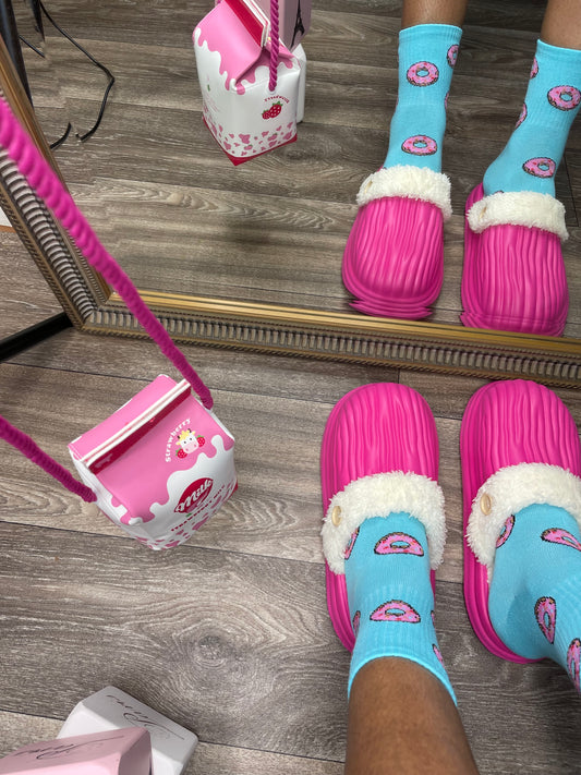 Pink Furry Slides - Better Than O'Kae